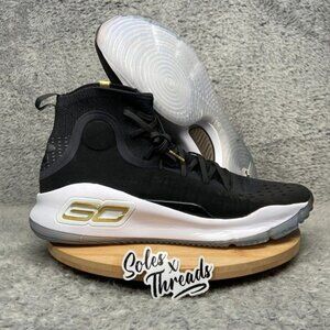 Under Armour Curry 4 'More Dimes' Size 13 Men Black Gold White 1298306-001